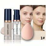 Face Makeup Set Matte Waterproof Foundation Primer Puff