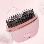 Hair Straightener Brush Portable Mini Rechargeable Travel