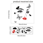 Beauty Wall Sticker Female Face Cosmetic Makeup Salon Art
