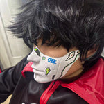 Red Lip Half Face Mask Mechanical Cosplay Decoration