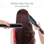 Hair Straightener Quick Heated Electric Hot Comb Brush Tool