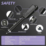 Hair Straightener Quick Heated Electric Hot Comb Brush Tool