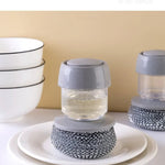 Portable Kitchen Dish Brush Soap Dispensing Scrubber