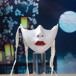 Red Lip Half Face Mask Mechanical Cosplay Decoration